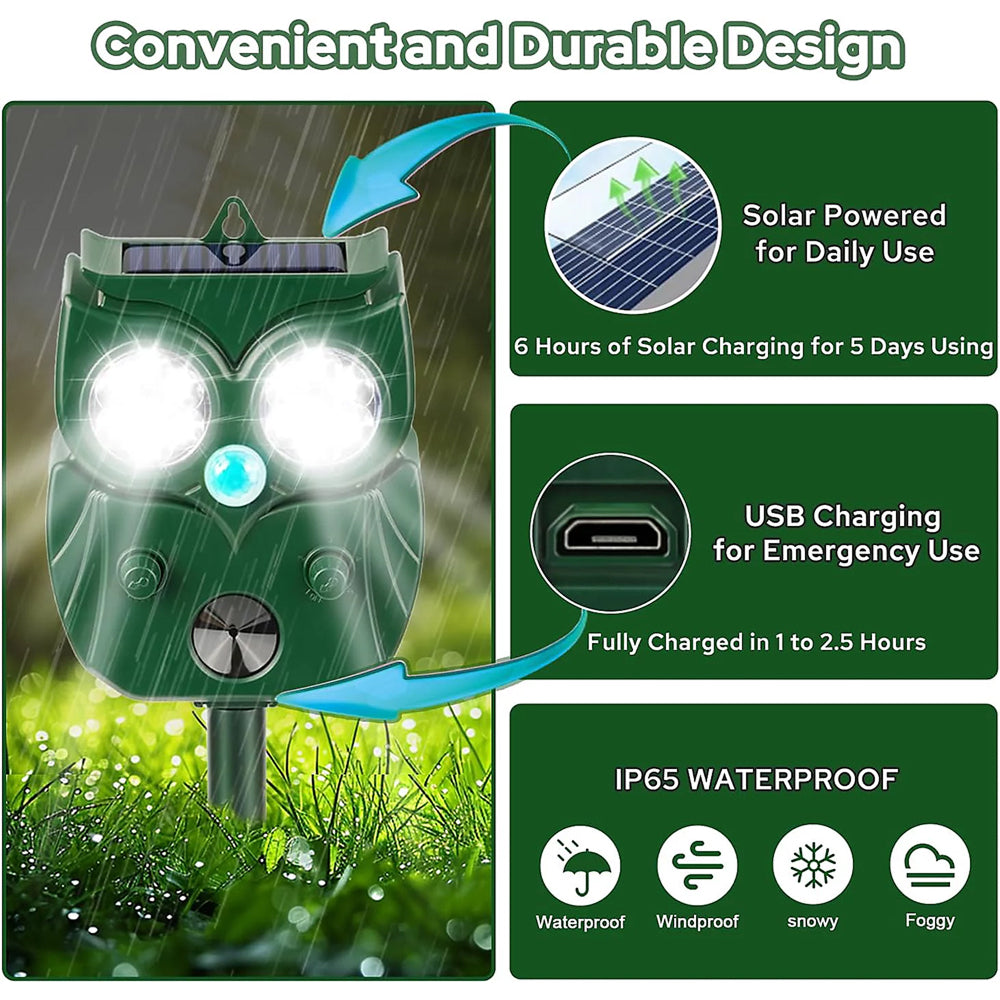 Skunovaxo Solar Motion Activated Skunk & Pest Deterrent