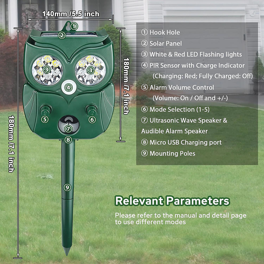 Skunovaxo Solar Motion Activated Skunk & Pest Deterrent