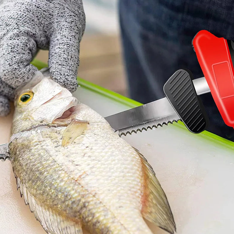 SlikeKut Cordless Electric Carving Knife - Rechargeable Meat & Bread Slicer