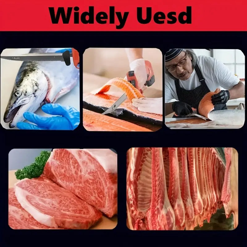 SlikeKut Cordless Electric Carving Knife - Rechargeable Meat & Bread Slicer