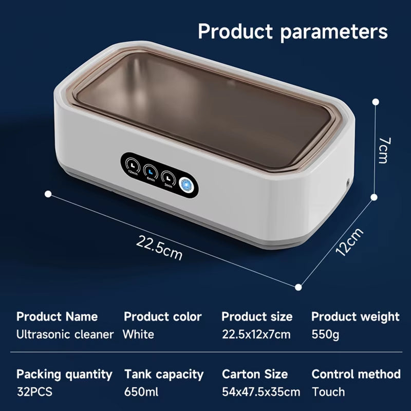 Sonicleer 47KHz Ultrasonic Jewellery and Eyeglass Cleaner 650ML