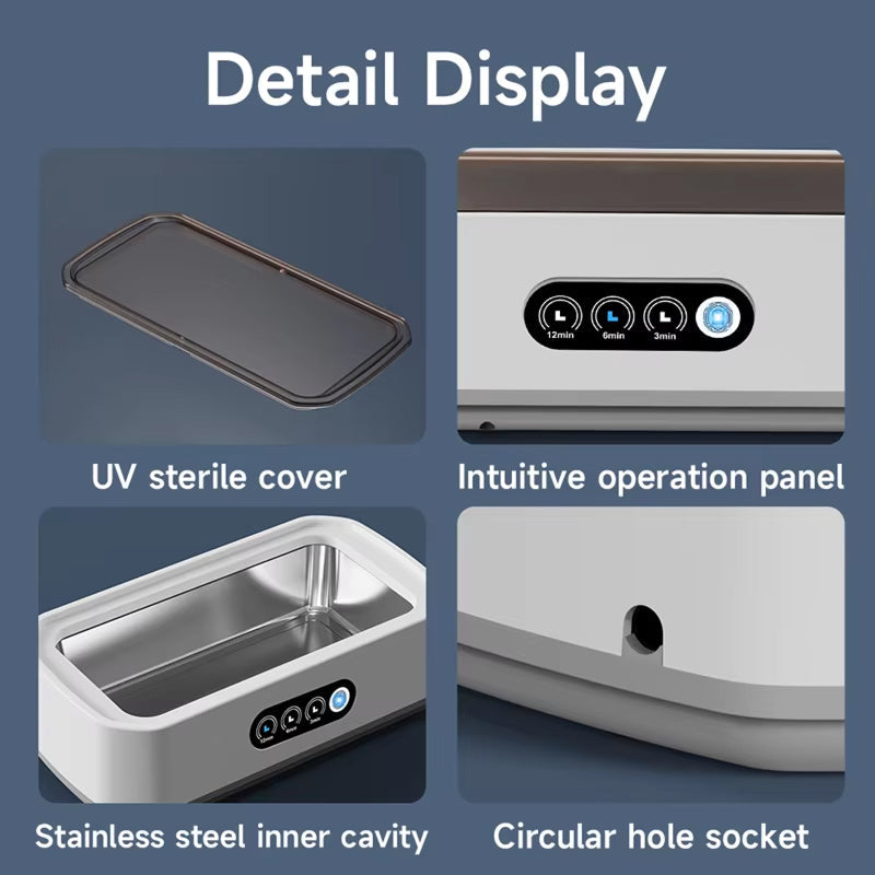 Sonicleer 47KHz Ultrasonic Jewellery and Eyeglass Cleaner 650ML