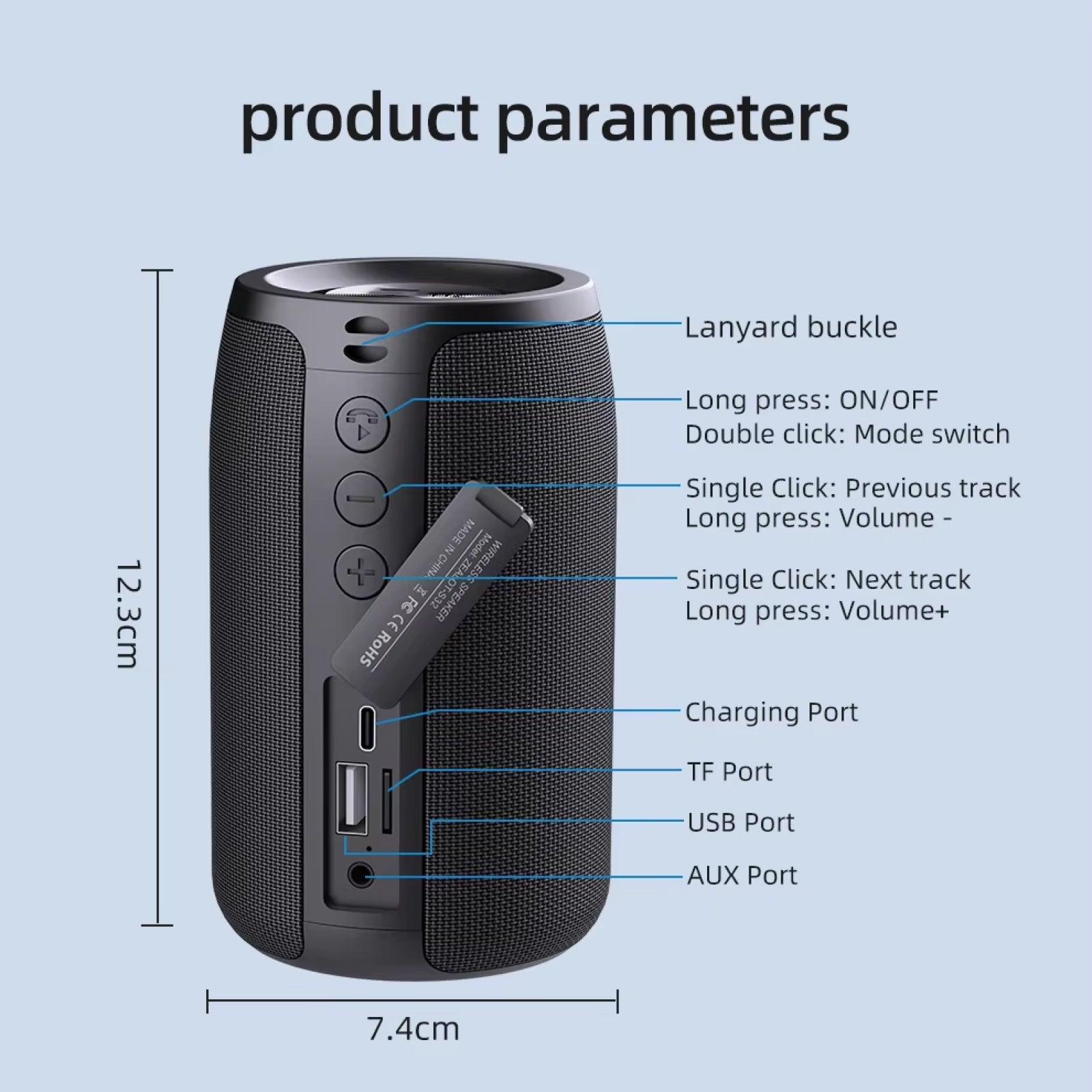 Soudprox 360-Degree Professional Waterproof Mini Bluetooth Speaker