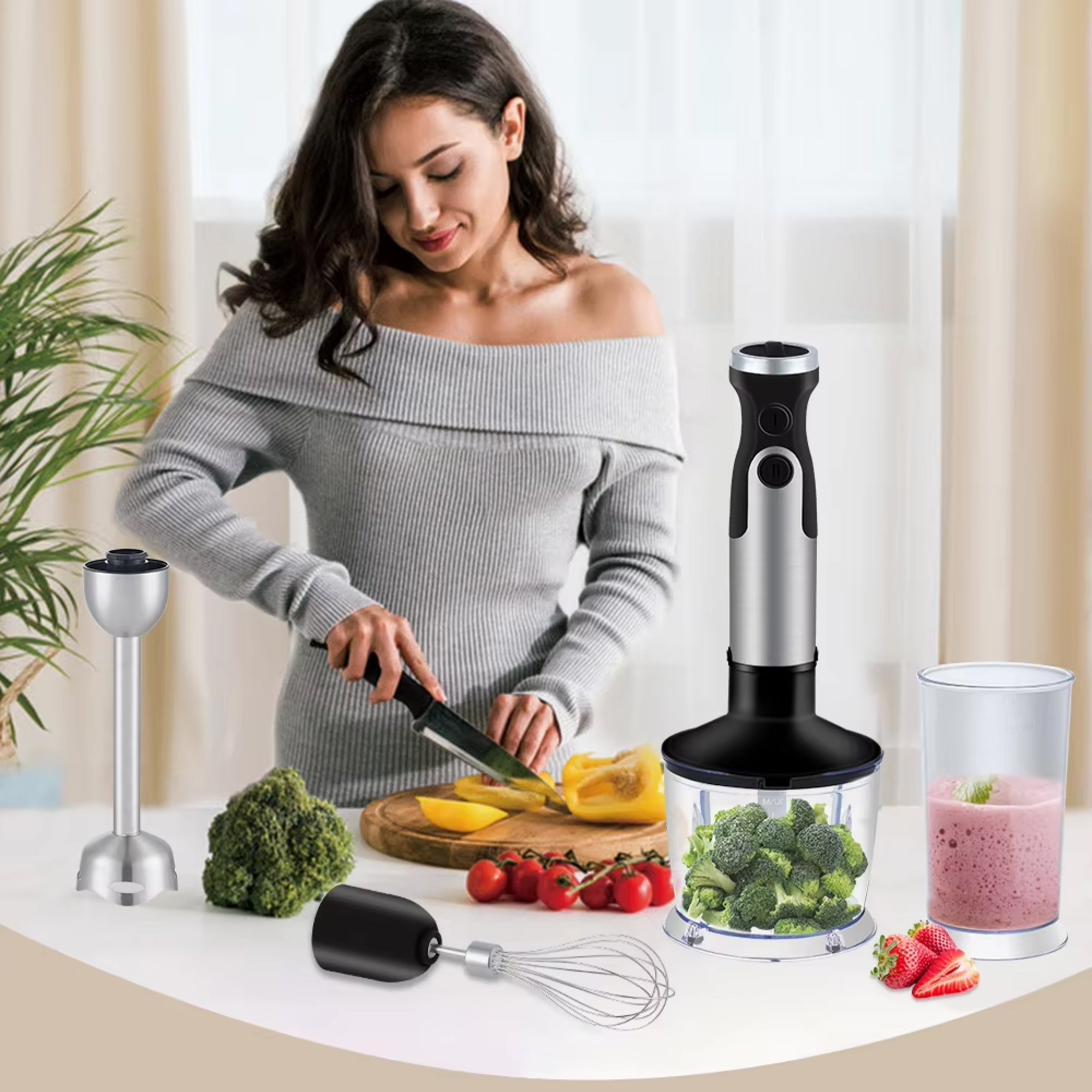 SpinyChef 1200W High-Performance Immersion Blender