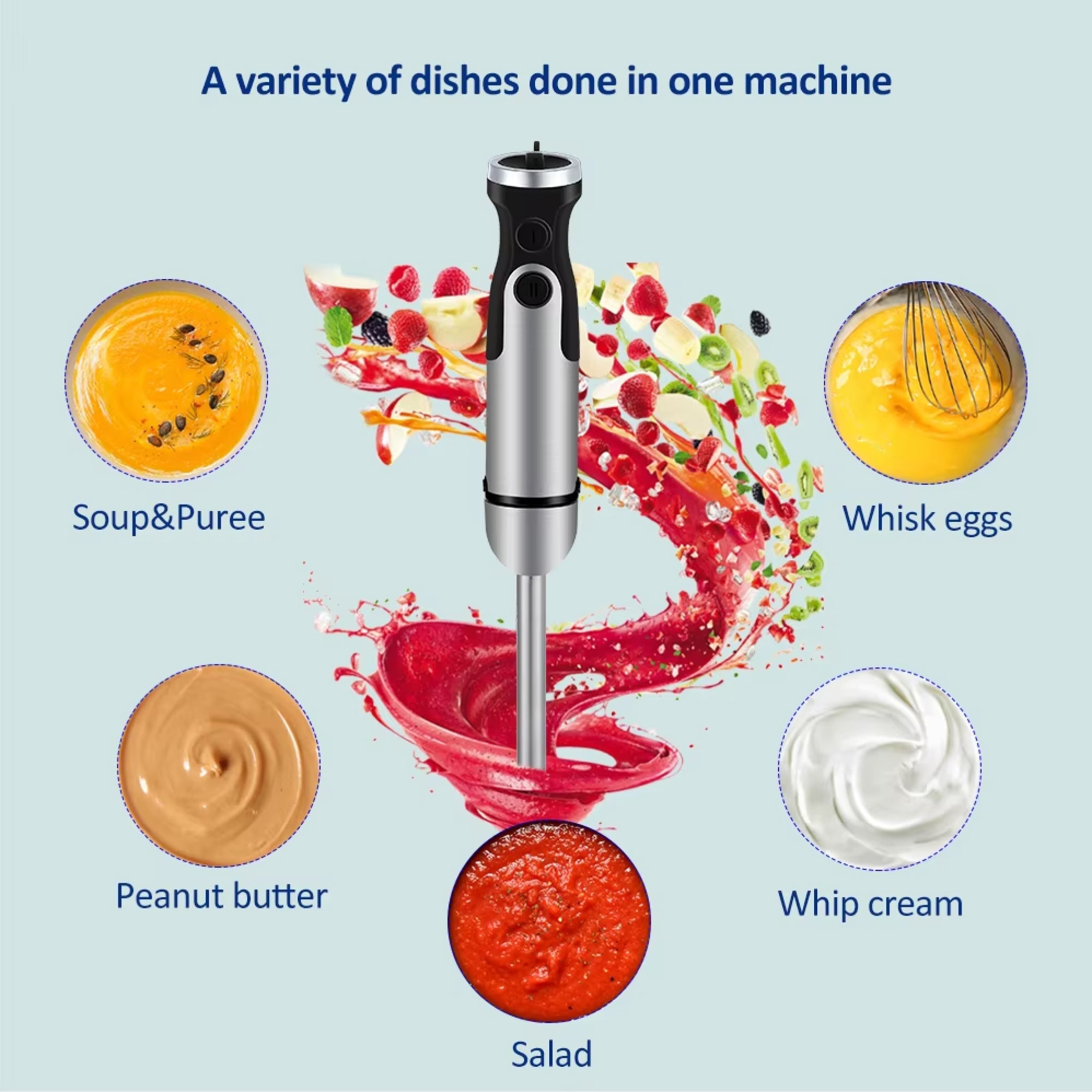 SpinyChef 1200W High-Performance Immersion Blender