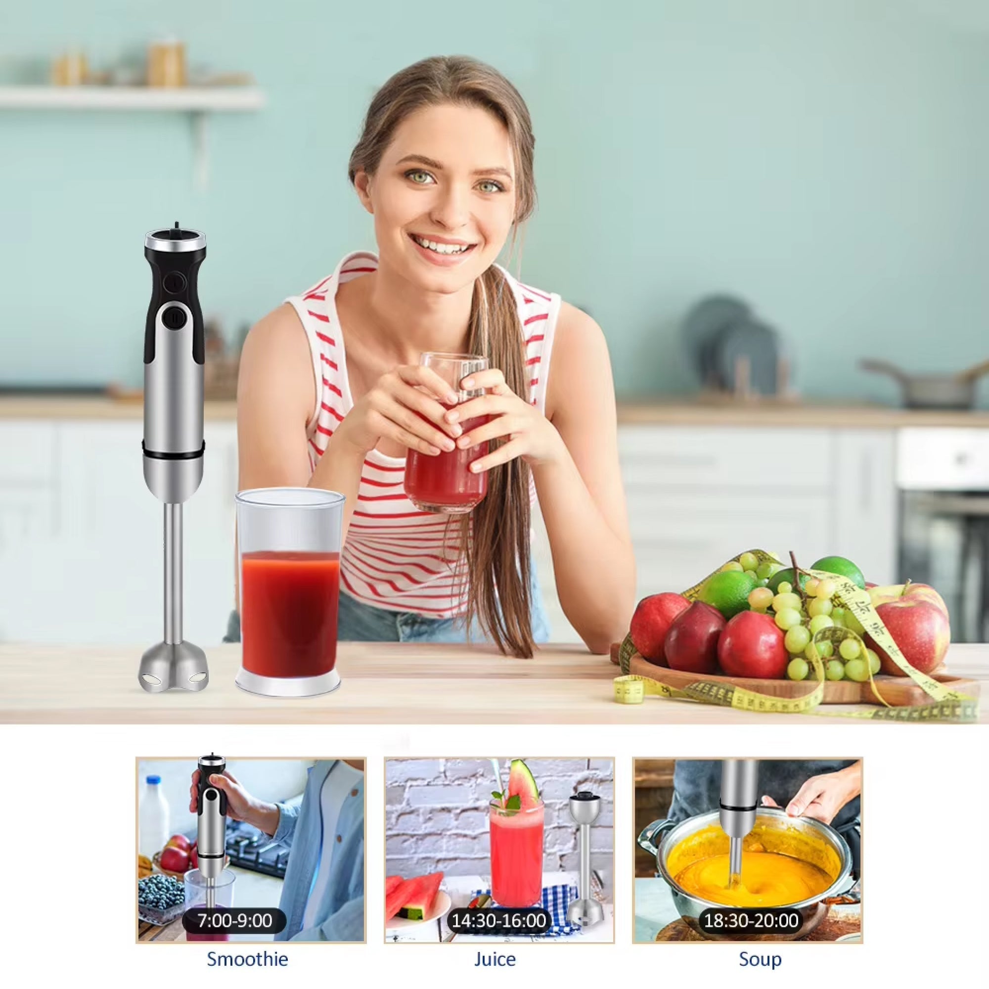 SpinyChef 1200W High-Performance Immersion Blender
