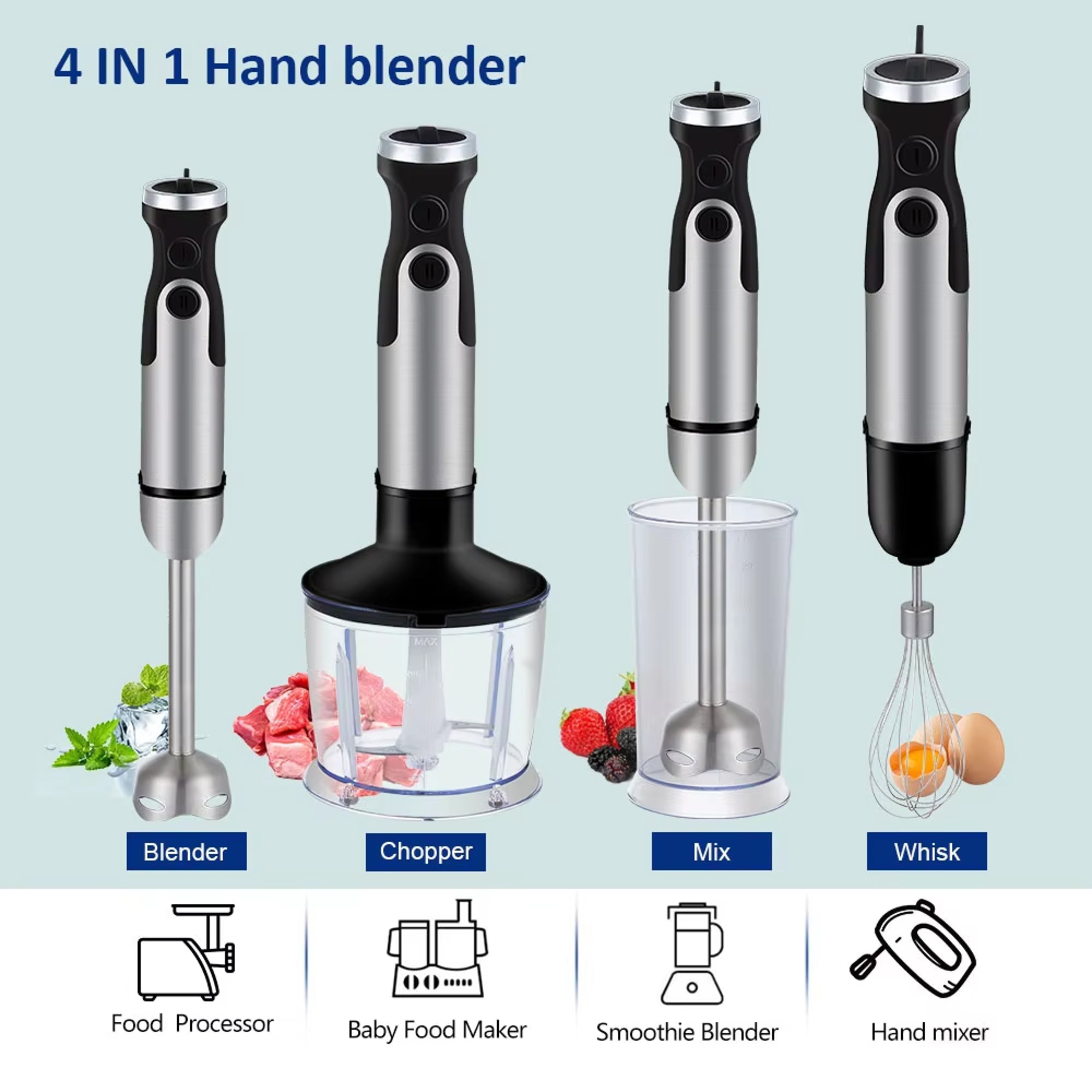 SpinyChef 1200W High-Performance Immersion Blender