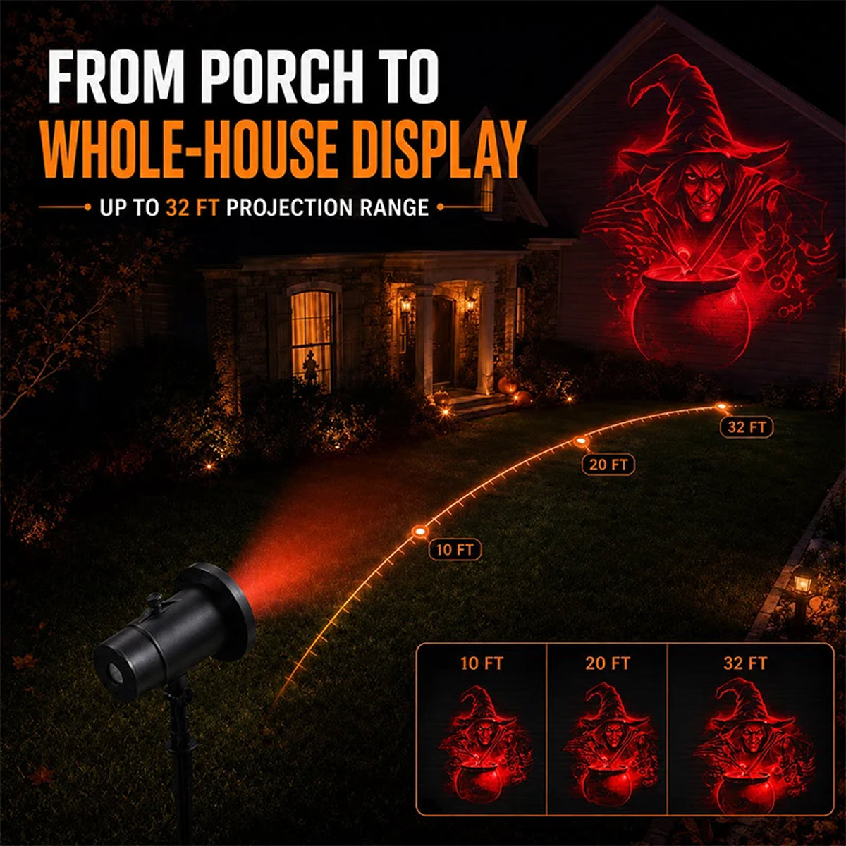 SpookoRay 3D Dynamic Halloween Light Projector