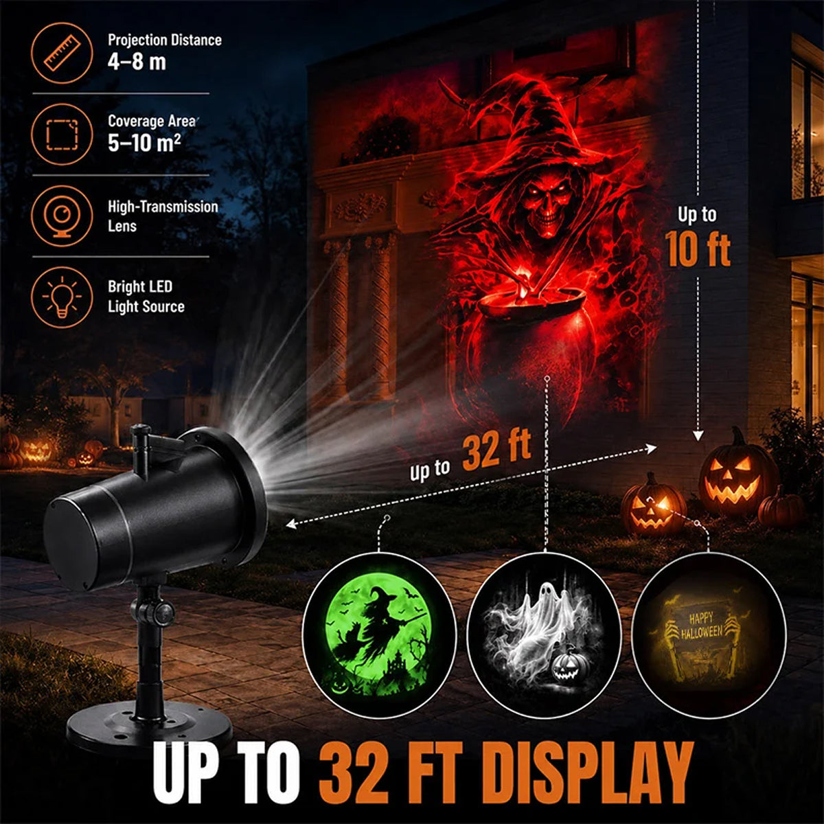 SpookoRay 3D Dynamic Halloween Light Projector
