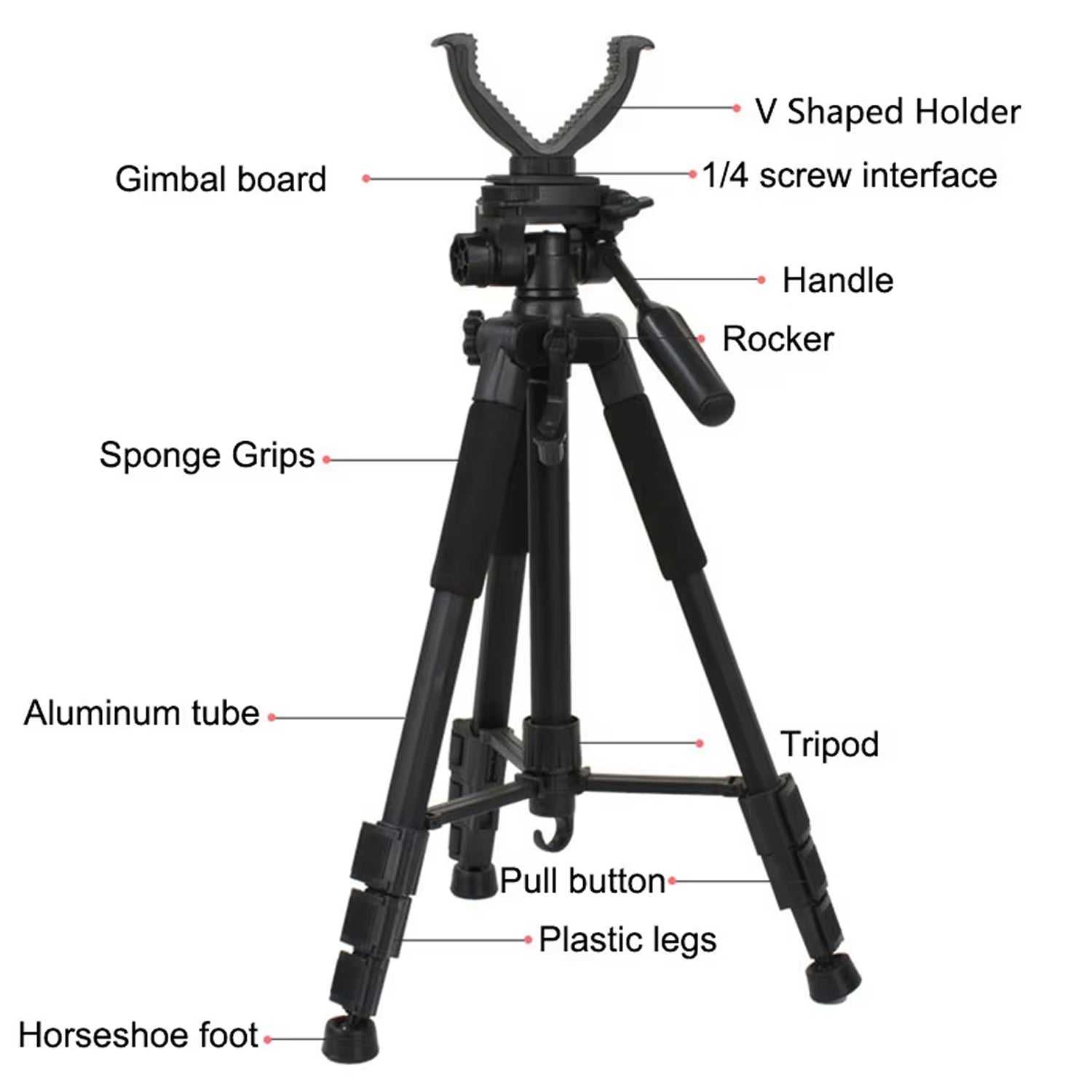 StalixPod Aluminum Hunting Tripod for Precision Shooting