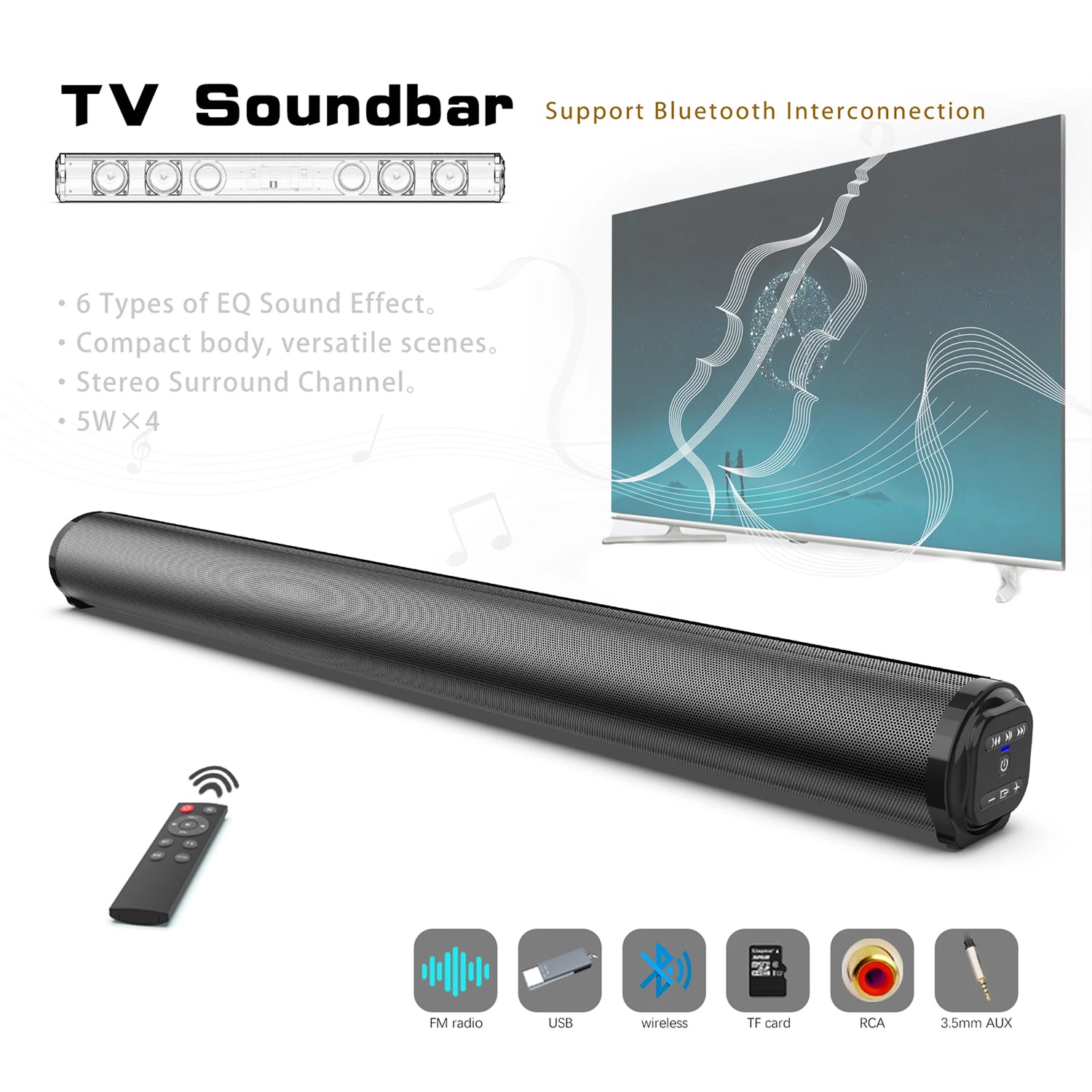 Subarytal Soundbar With Subwoofer