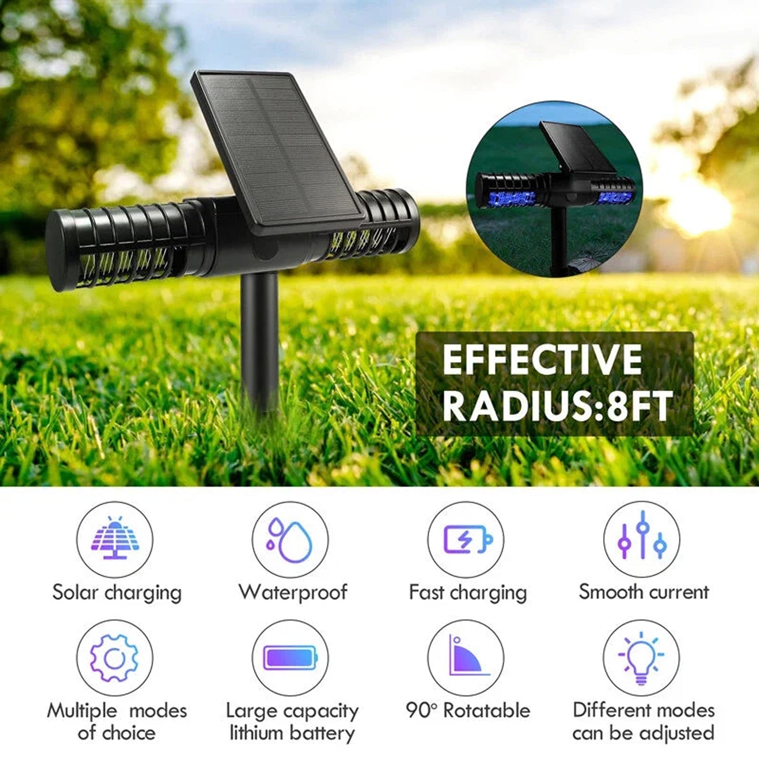 SunZapio Outdoor Solar Bug Zapper