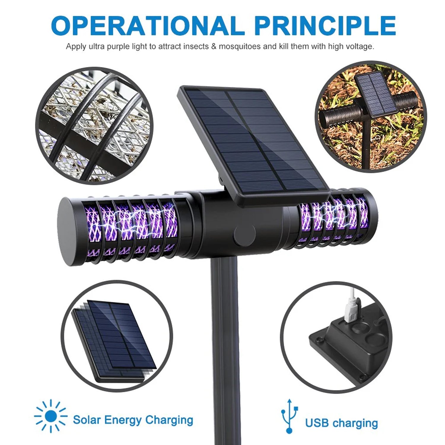 SunZapio Outdoor Solar Bug Zapper