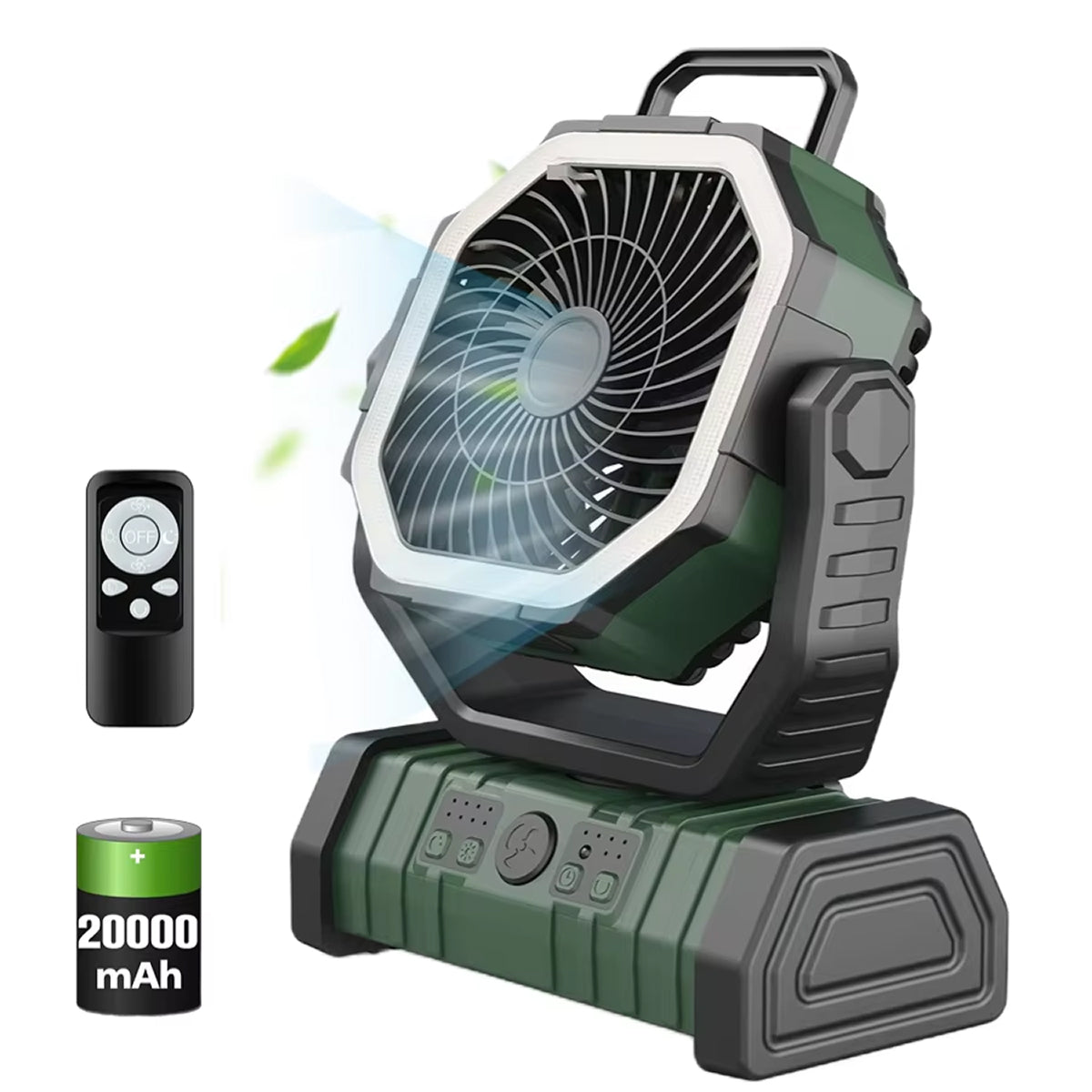 SylvanFan 3-in-1 Camping Fan with 20000mAh Power Bank and LED Light