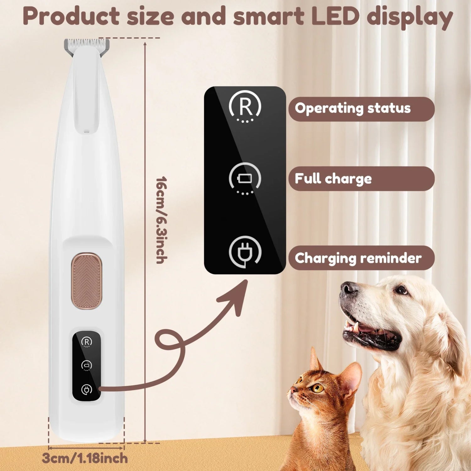 Tailseew LED Pet Nail Trimmer & Dog Paw Trimmer