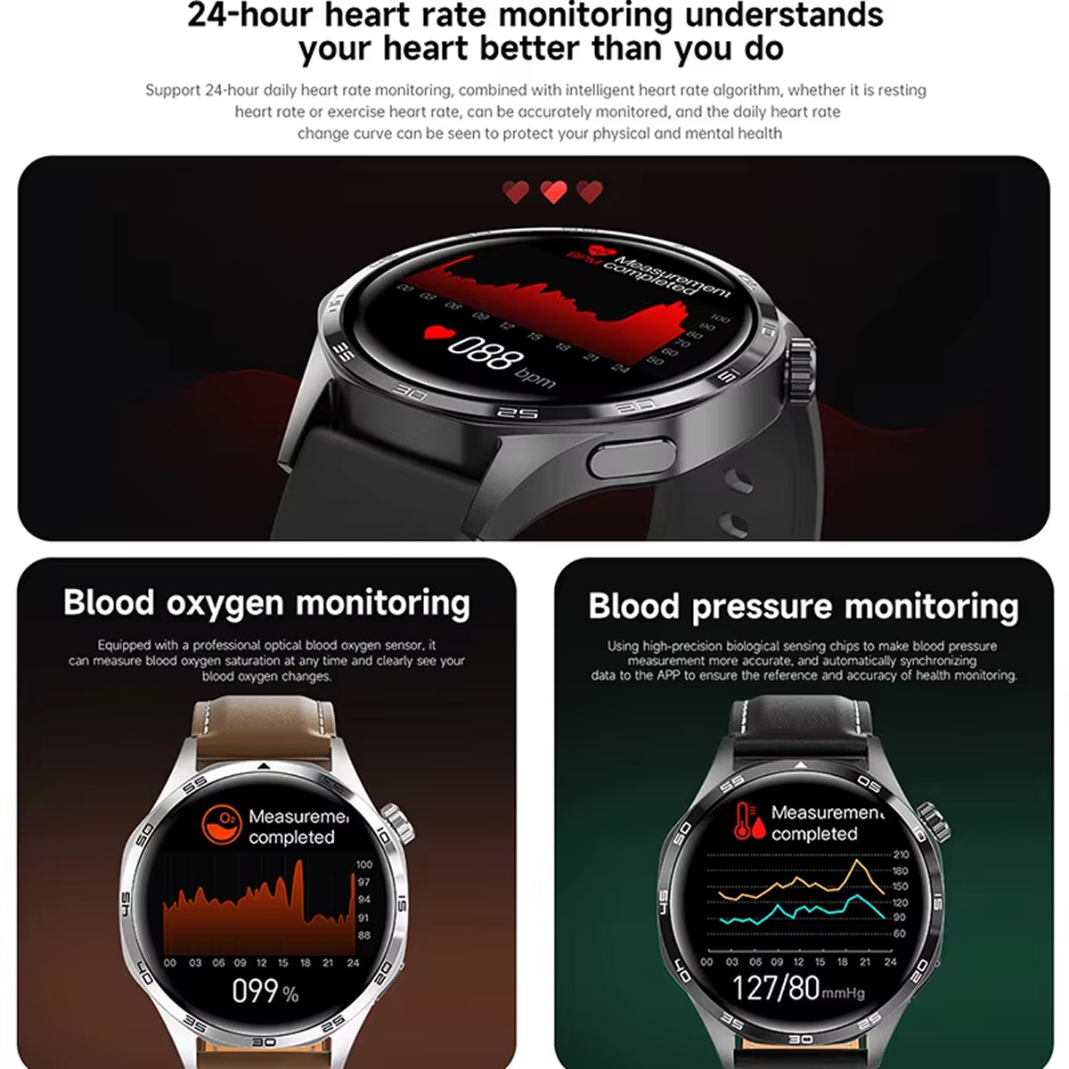 TempoJolie Rugged GPS Hiking Smartwatch with Bluetooth Calling