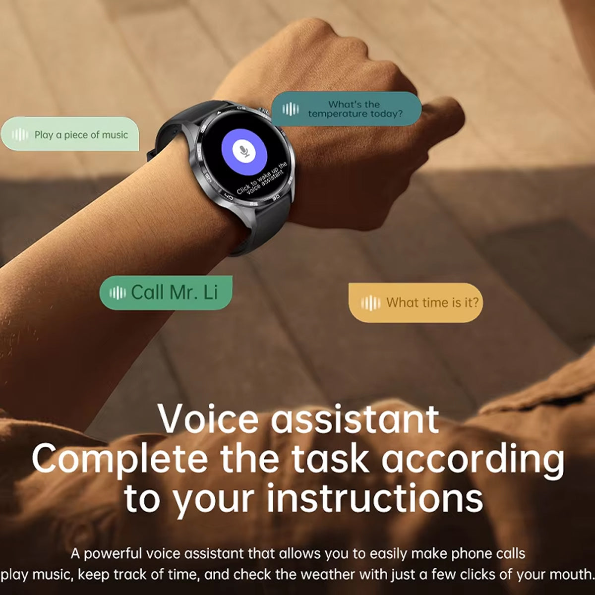 TempoJolie Rugged GPS Hiking Smartwatch with Bluetooth Calling