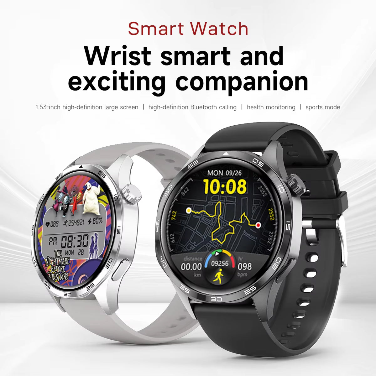 TempoJolie Rugged GPS Hiking Smartwatch with Bluetooth Calling