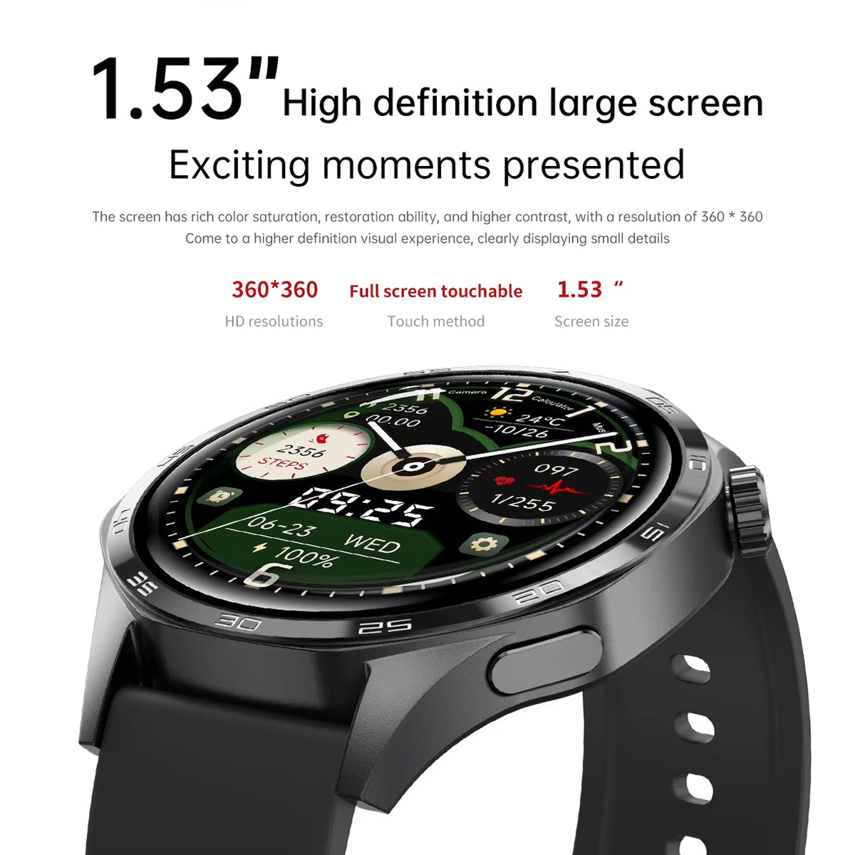 TempoJolie Rugged GPS Hiking Smartwatch with Bluetooth Calling