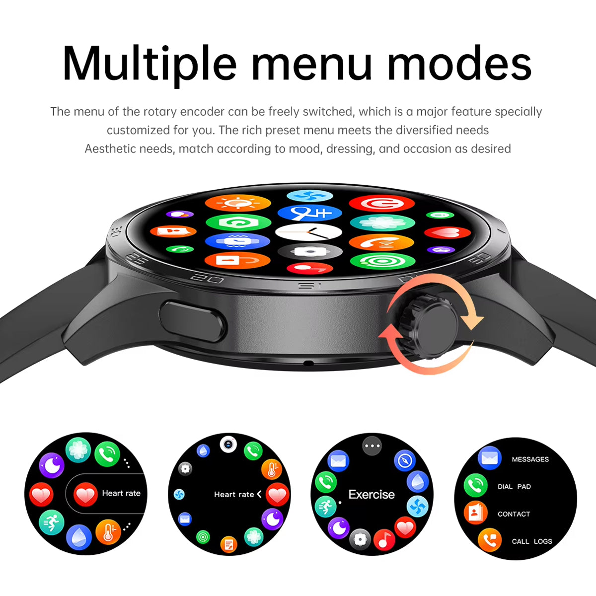 TempoJolie Rugged GPS Hiking Smartwatch with Bluetooth Calling