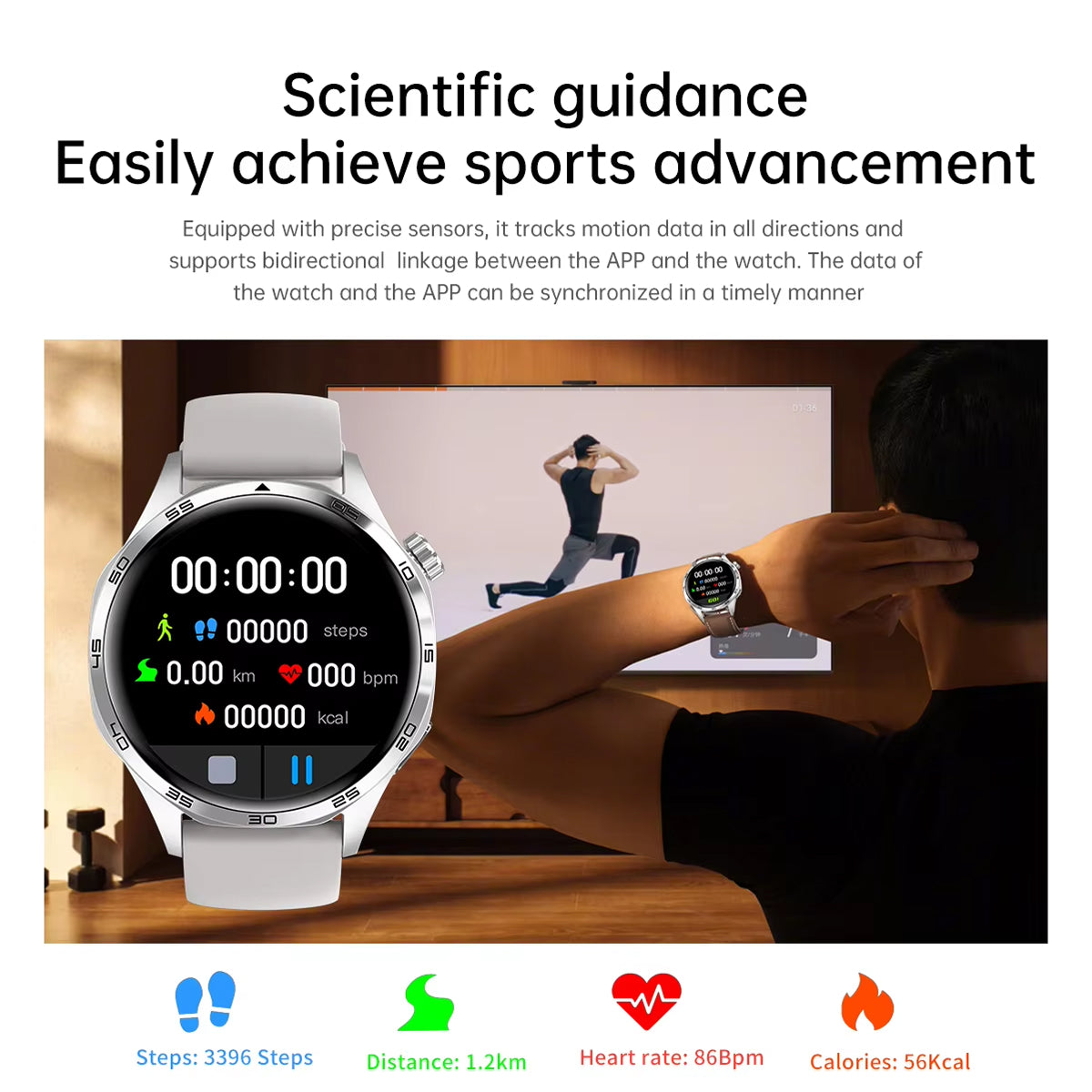 TempoJolie Rugged GPS Hiking Smartwatch with Bluetooth Calling