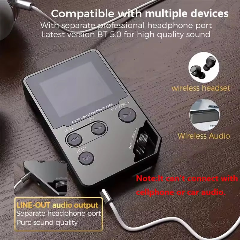 TuneZimp: Distraction-Free Simple MP3 Player with 50-Hour Battery
