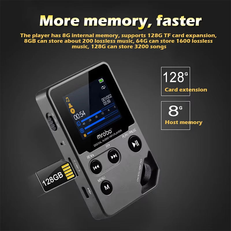 TuneZimp: Distraction-Free Simple MP3 Player with 50-Hour Battery