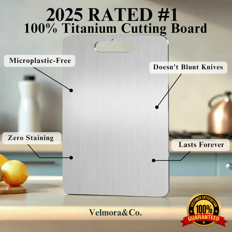 VediBocut Solid Titanium Cutting Board | Rapid Defrost & Antibacterial