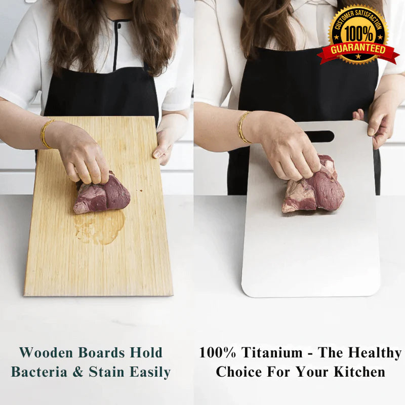 VediBocut Solid Titanium Cutting Board | Rapid Defrost & Antibacterial