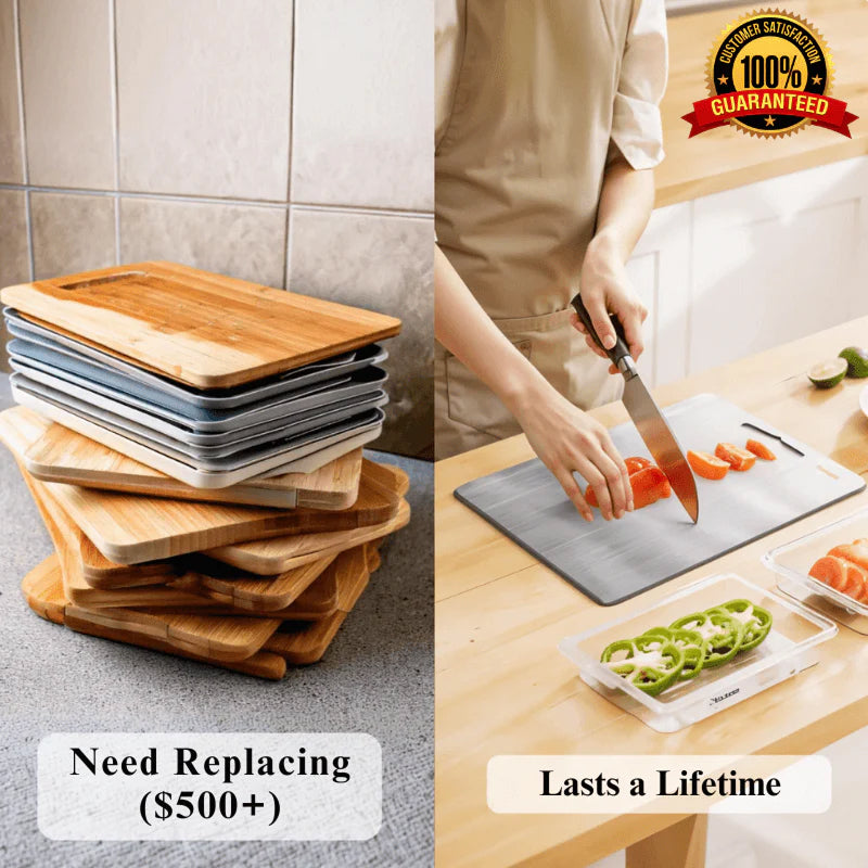 VediBocut Solid Titanium Cutting Board | Rapid Defrost & Antibacterial