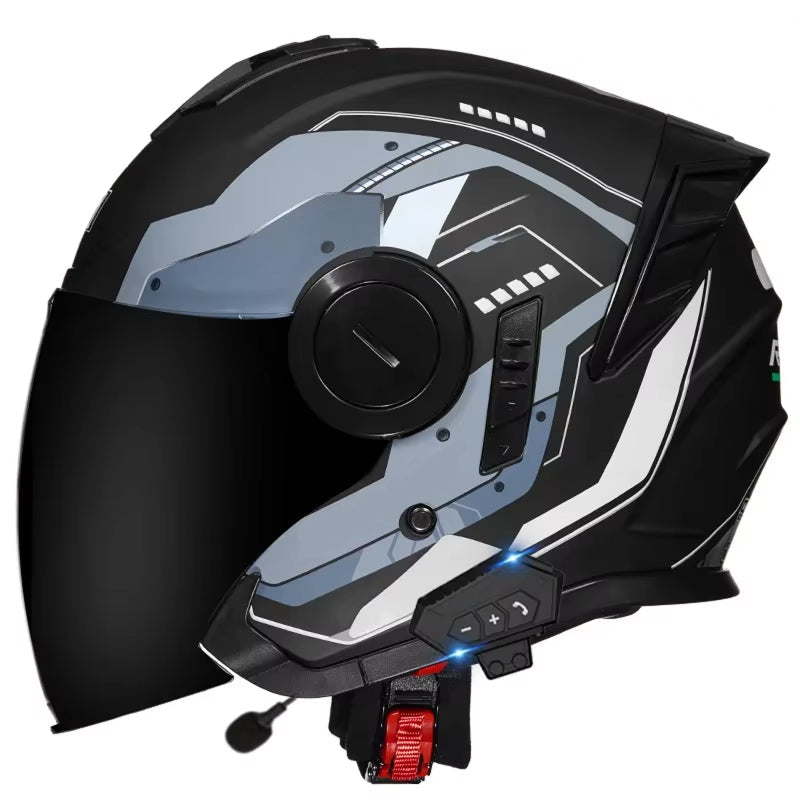 VeloComi Bluetooth Motorcycle Helmet - 3C Certified Safety & 800m Intercom