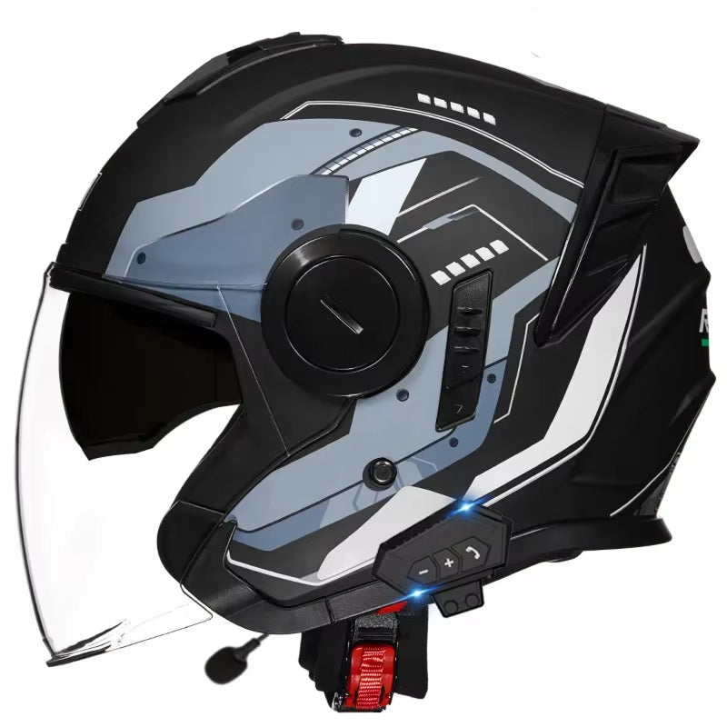 VeloComi Bluetooth Motorcycle Helmet - 3C Certified Safety & 800m Intercom