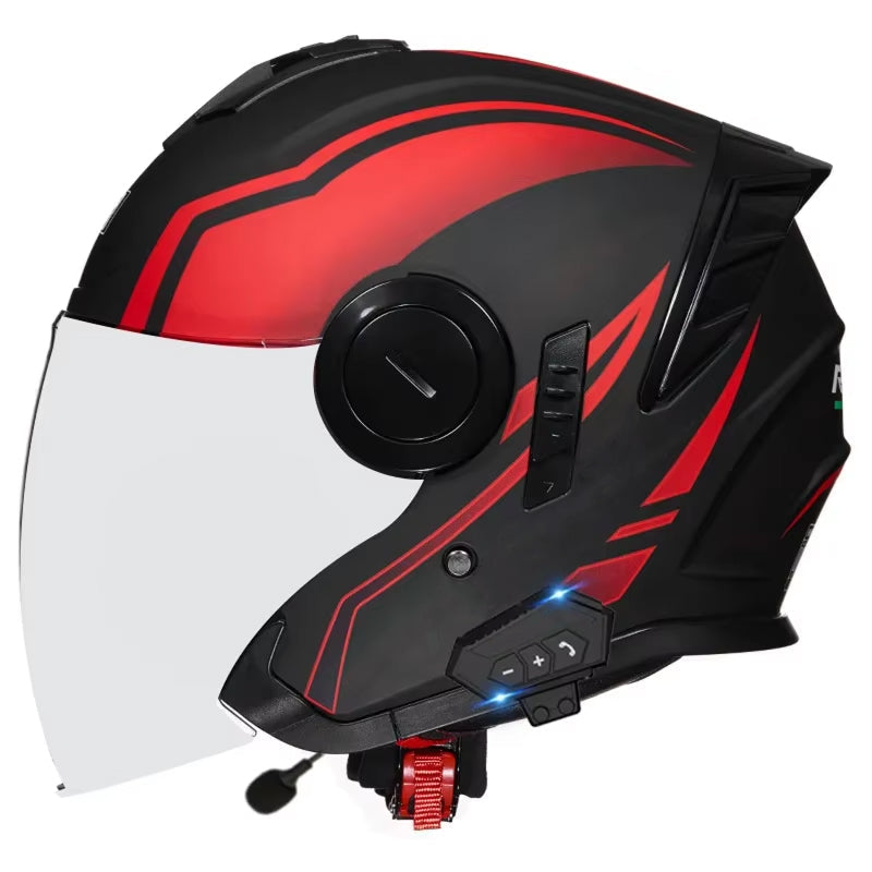 VeloComi Bluetooth Motorcycle Helmet - 3C Certified Safety & 800m Intercom