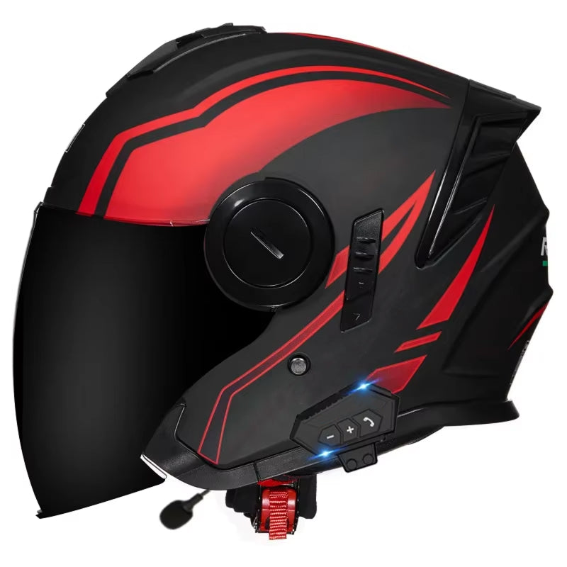 VeloComi Bluetooth Motorcycle Helmet - 3C Certified Safety & 800m Intercom