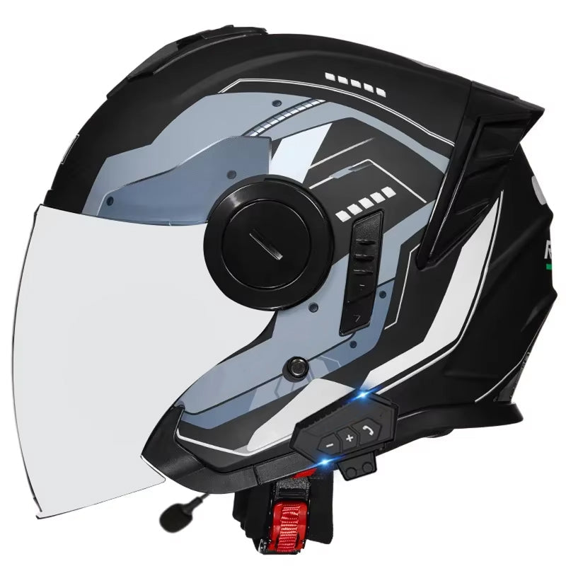 VeloComi Bluetooth Motorcycle Helmet - 3C Certified Safety & 800m Intercom