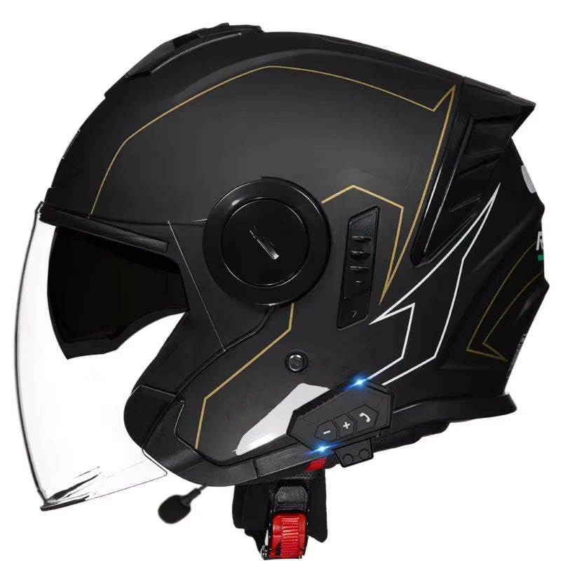 VeloComi Bluetooth Motorcycle Helmet - 3C Certified Safety & 800m Intercom