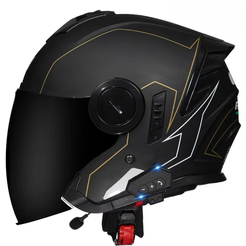 VeloComi Bluetooth Motorcycle Helmet - 3C Certified Safety & 800m Intercom