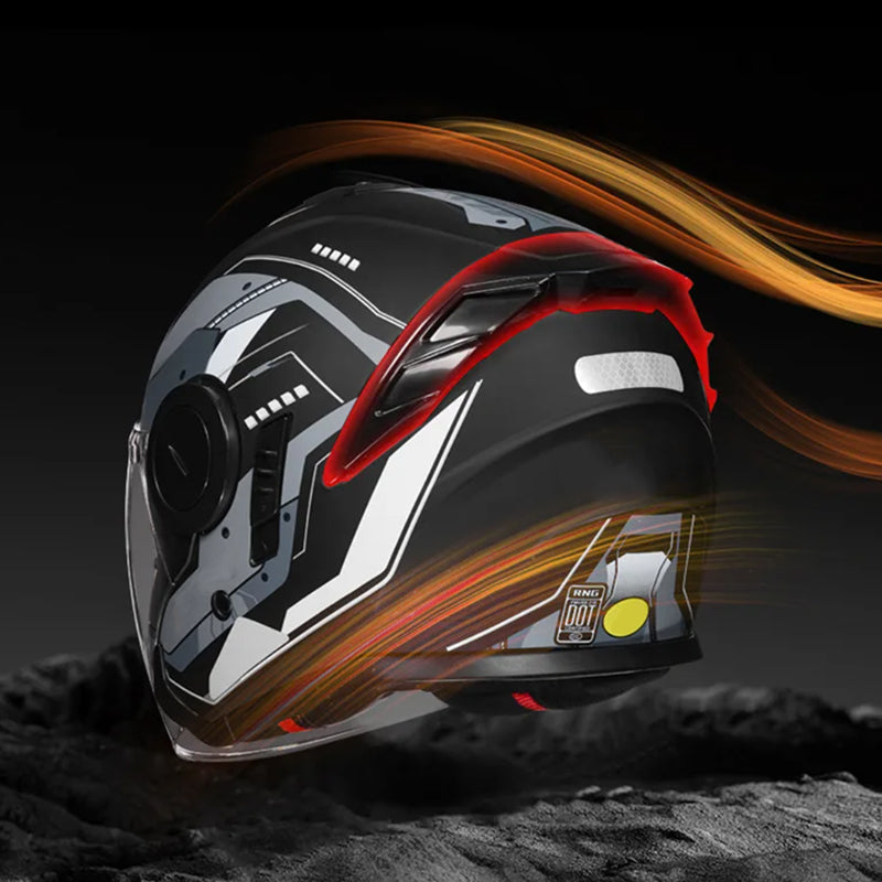 VeloComi Bluetooth Motorcycle Helmet - 3C Certified Safety & 800m Intercom