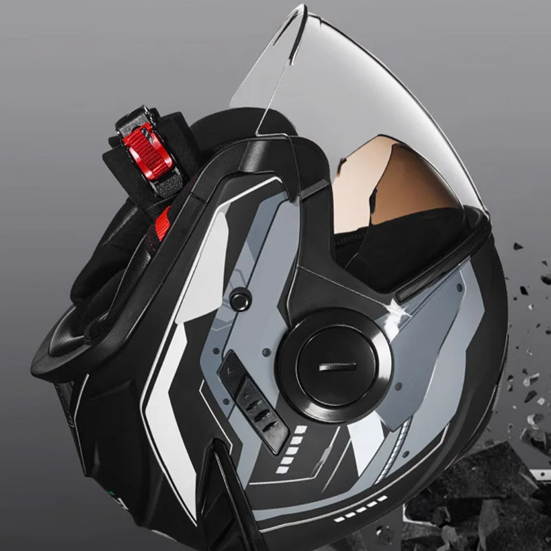 VeloComi Bluetooth Motorcycle Helmet - 3C Certified Safety & 800m Intercom