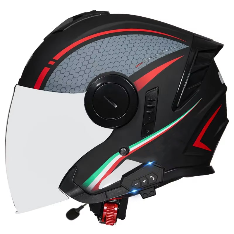 VeloComi Bluetooth Motorcycle Helmet - 3C Certified Safety & 800m Intercom