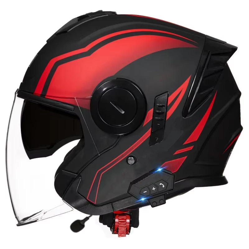 VeloComi Bluetooth Motorcycle Helmet - 3C Certified Safety & 800m Intercom