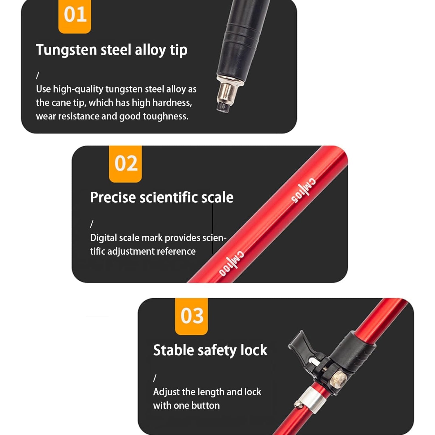 VertoTrek Collapsible Hiking Poles