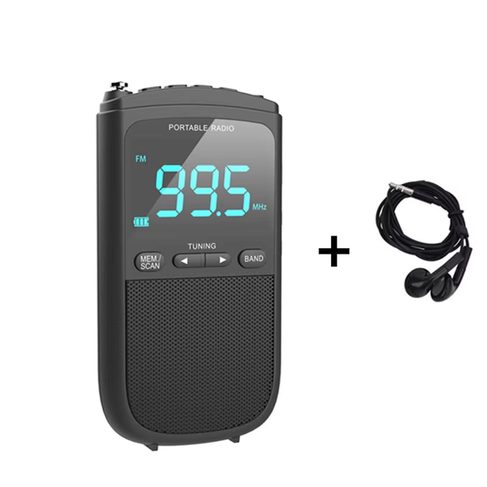 VibeOnic Portable AM/FM Emergency Radio with 10HR Battery