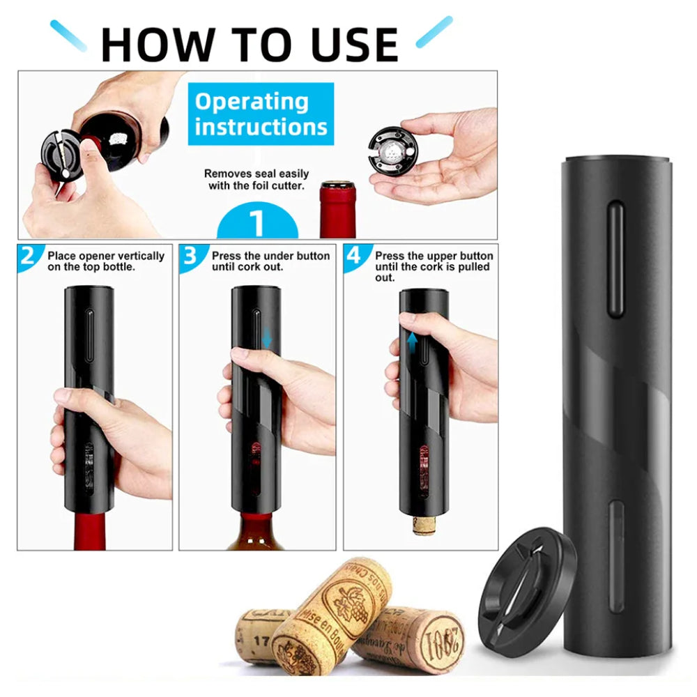 Vinoleap Rechargeable Electric Wine Opener with Foil Cutter