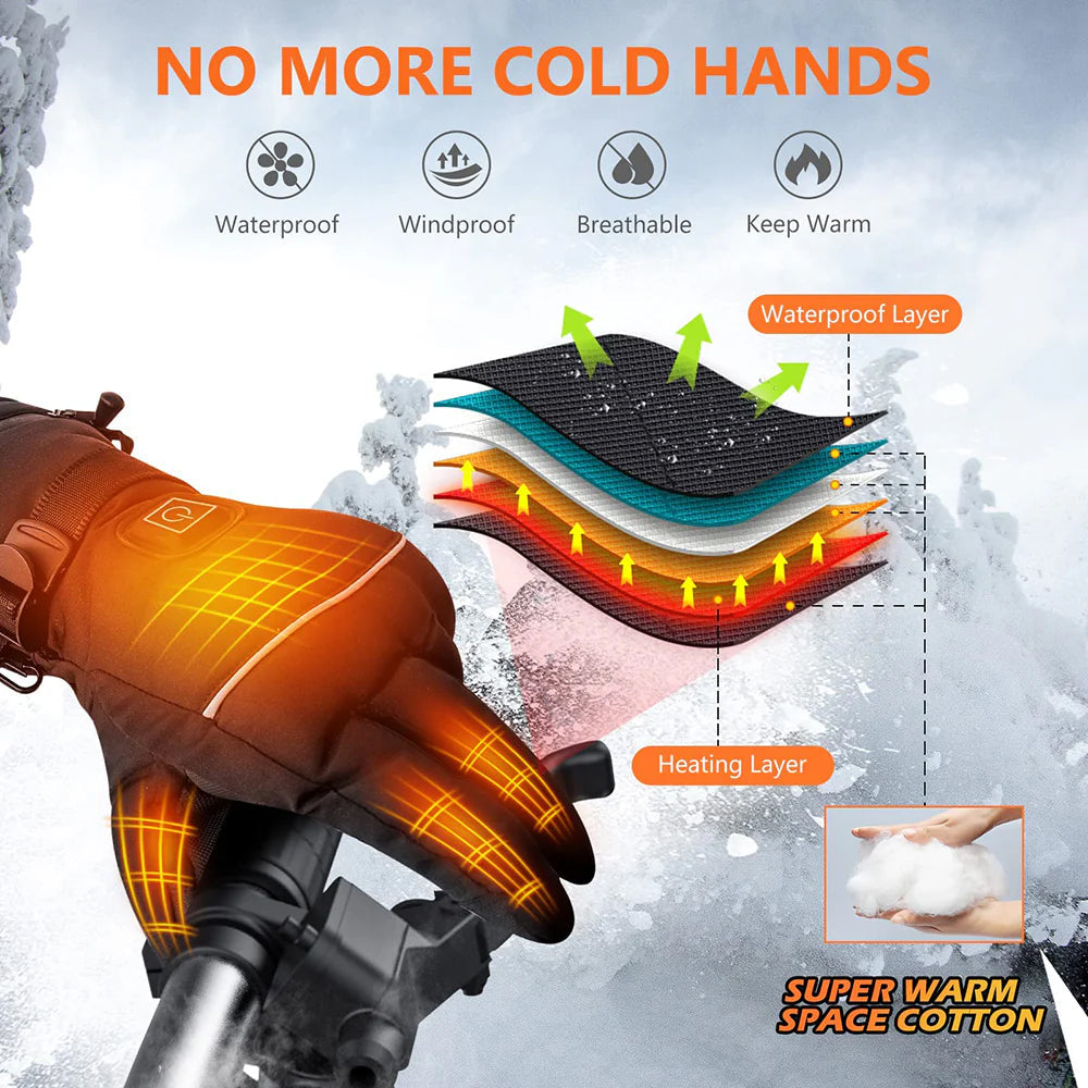 VolcaPox Heated Gloves | 10-Hour Winter Warmth & Touchscreen Support