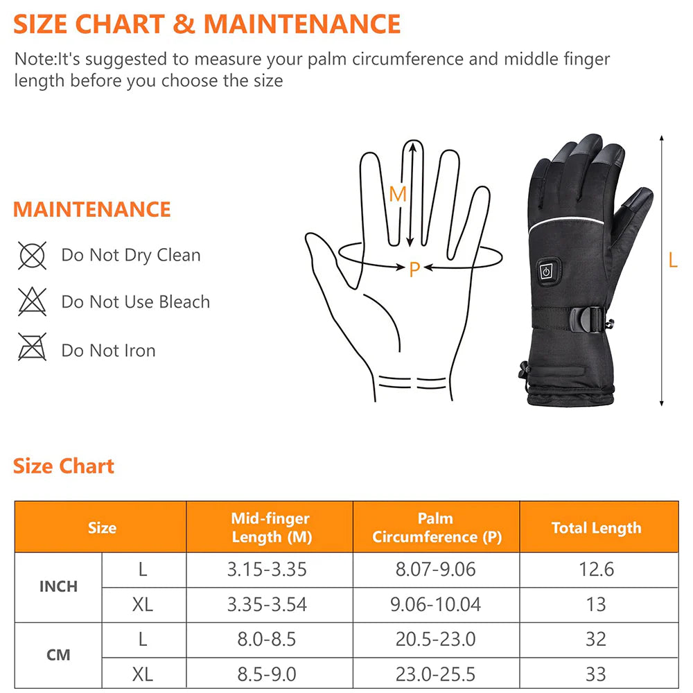 VolcaPox Heated Gloves | 10-Hour Winter Warmth & Touchscreen Support