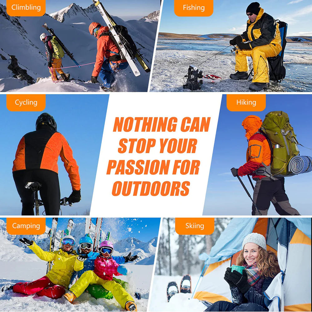 VolcaPox Heated Gloves | 10-Hour Winter Warmth & Touchscreen Support
