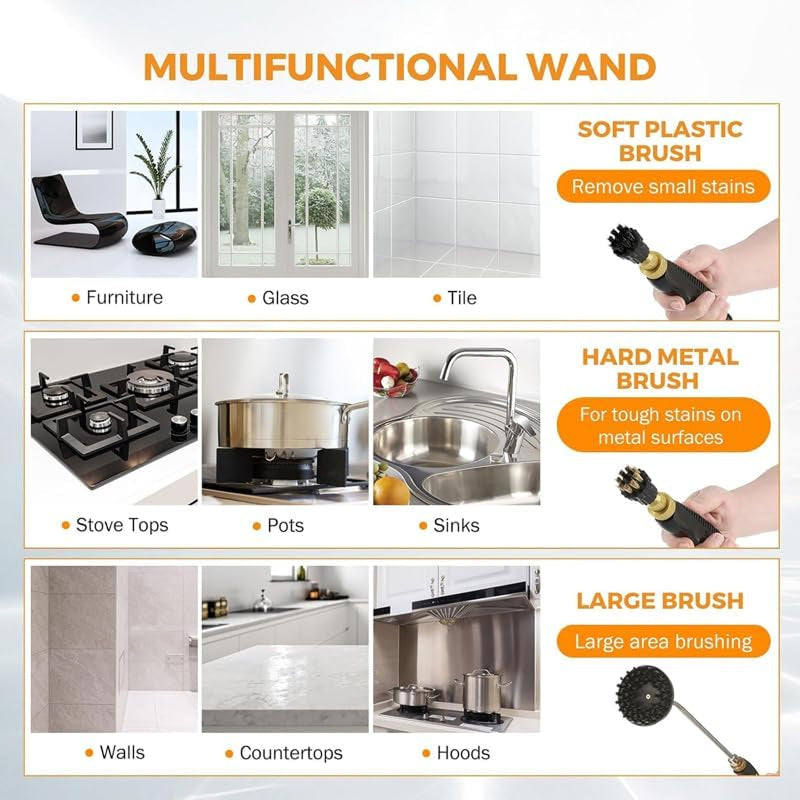 WashySy 2500W High Pressure Handheld Steam Cleaner