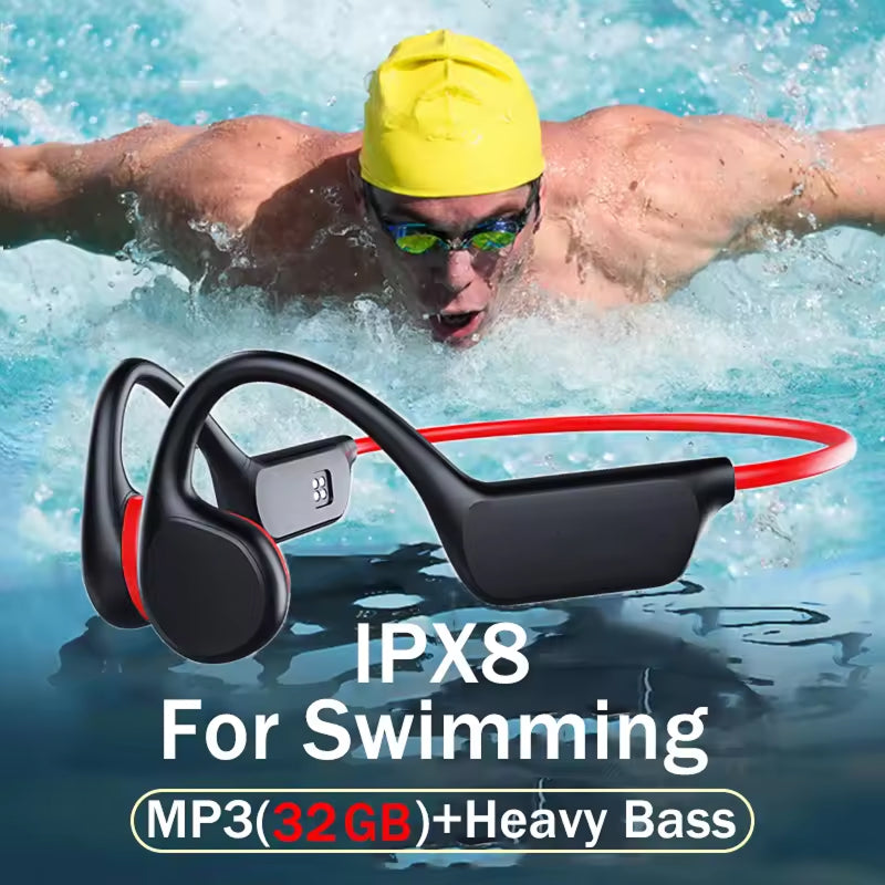 WavxBuds IPX8 Waterproof Bone Conduction Headphones