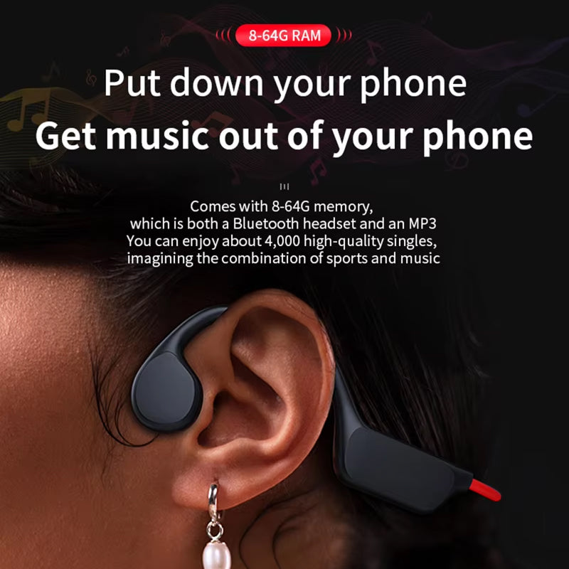 WavxBuds IPX8 Waterproof Bone Conduction Headphones
